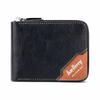 Leather Anti-theft Cash Bag Zipper Card Bag Pocket Purse Casual Men's Short Wallet  Business
