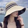 Women's Summer Hat Female Outdoor Beach UV Protection Breathable Empty Top Hats Lady Foldable Hollow Scallop Cap