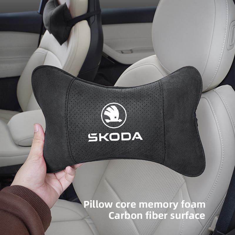 Car Headrest Memory Foam Neck Pillow Auto Accessories For Skoda Yeti Kamiq Kodiaq Karoq Octavia Fabia Rapid Mk3 Superb Derivati Kybf34