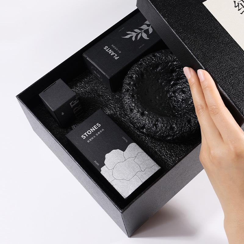 Flameless Aromatherapy Crystal Stone Gift Set: Long-Lasting Fragrance Ornament for Weddings or High-End Business Gifts