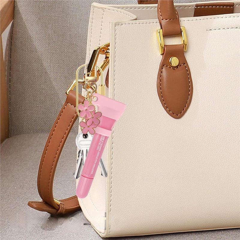 A25F-Lip Gloss For Keys Keychain Cap Cosmetic Cover Hanging Holder Portable Decoration For Lipgloss On The,Keychain Pendant