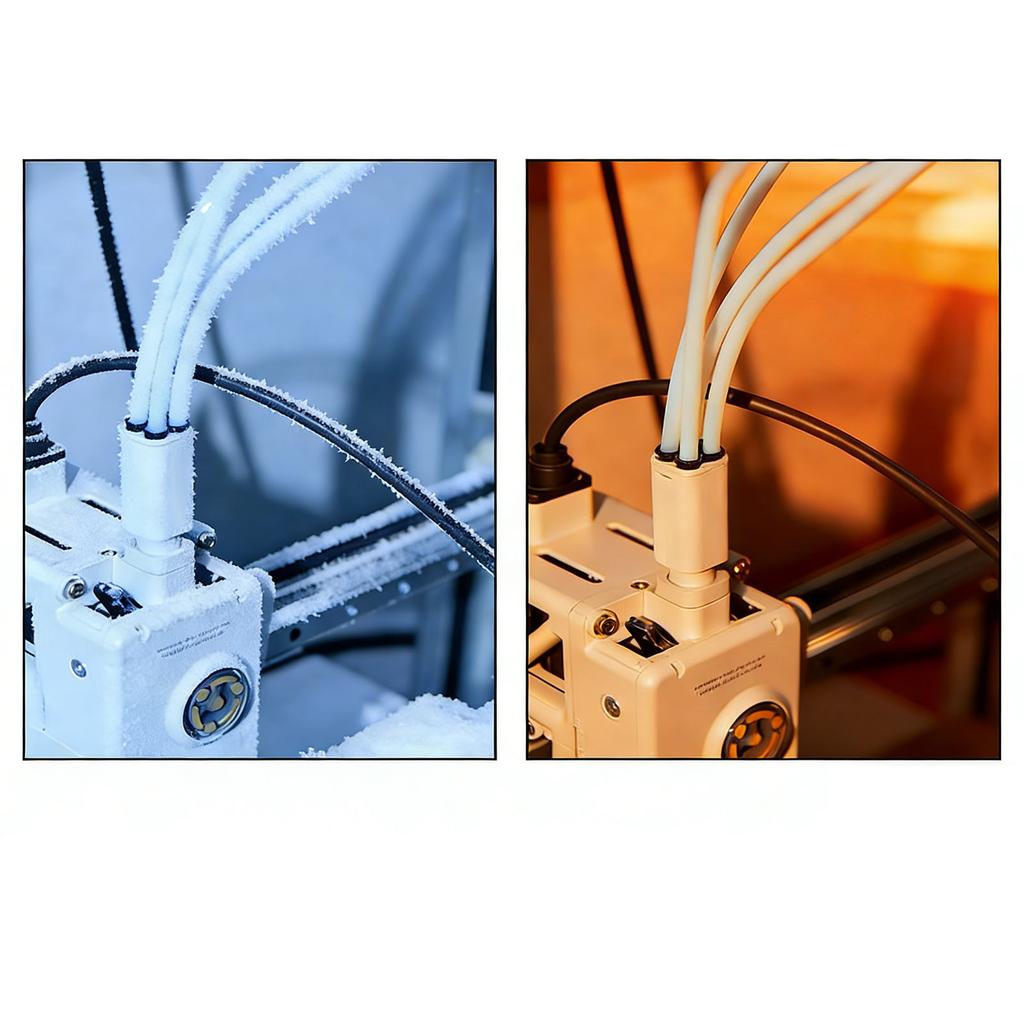 6.56FT 2M PTFE Tube White Low Resistance Star Shaped Inner Wall PTFE Tubing for 1.75mm Filament High Flexibility Compatible with Most 3D Printers