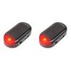 1-5PCS Car Fake Security Light Solar Powered Simulated Dummy Alarm Anti-Theft Wireless Warning Lamp LED Flashing Imitation Lamp