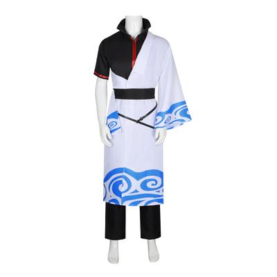 Costumes de Cosplay Anime Sakata Gintoki Costume de Cosplay Kimono Halloween Fête de Carnaval Silver Soul Costume de Cosplay Perruques
