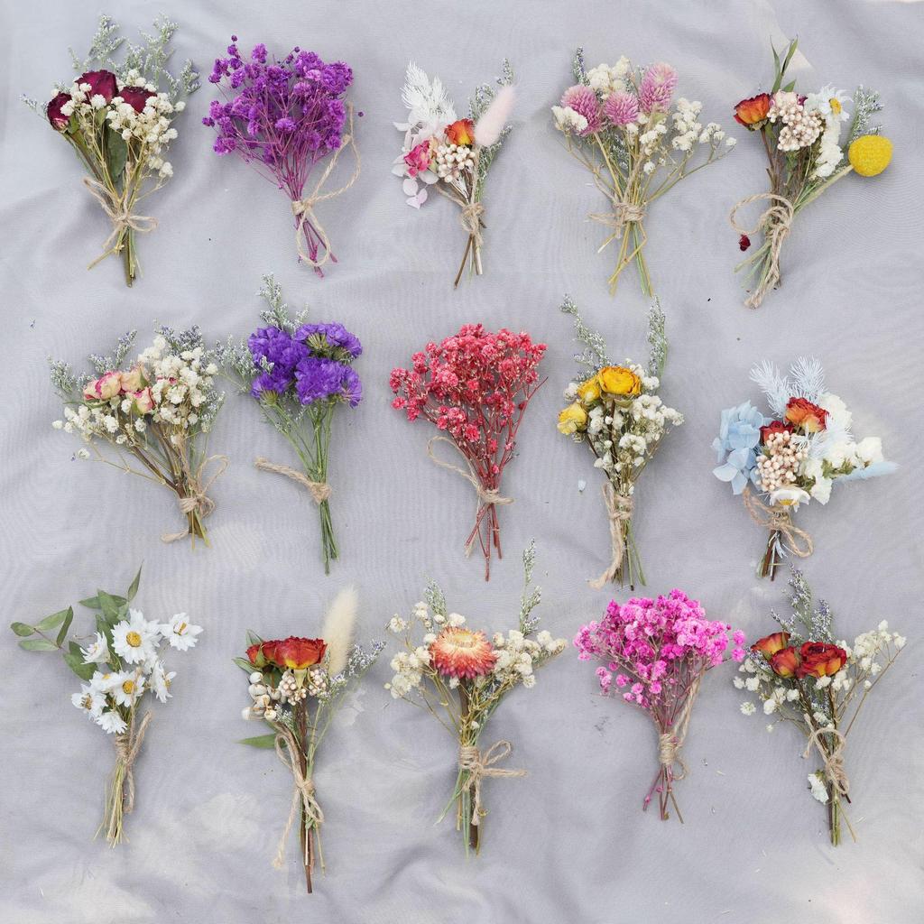 Mini Dried Flower Bouquet for DIY Decoration and Gift Accessories