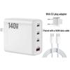 140W Gallium Nitride PD3.1 Multi-port Fast Charger for Laptops & Phones