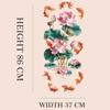 Anti Static Flower Koi Sticker PVC Semi Transparent Golden Lotus Wall Sticker Waterproof 3D Effect Window Decoration Sticker