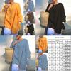Plus Size Womens Casual Baggy Long Sleeve T-shirt Breathable Summer Beach Tunic Blouse Tops For Everyday Wear