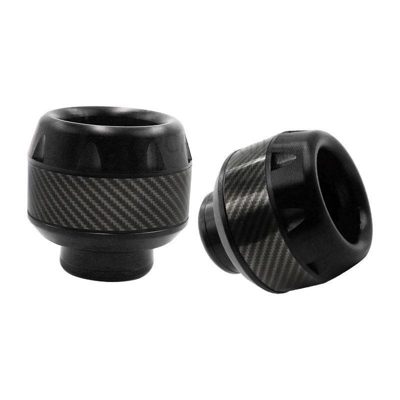 2PC Universal Motorcycle Frame Slider Aluminum Alloy Front Fork Cup Falling Crush Protector Carbon Fiber for Motorbike Scooter