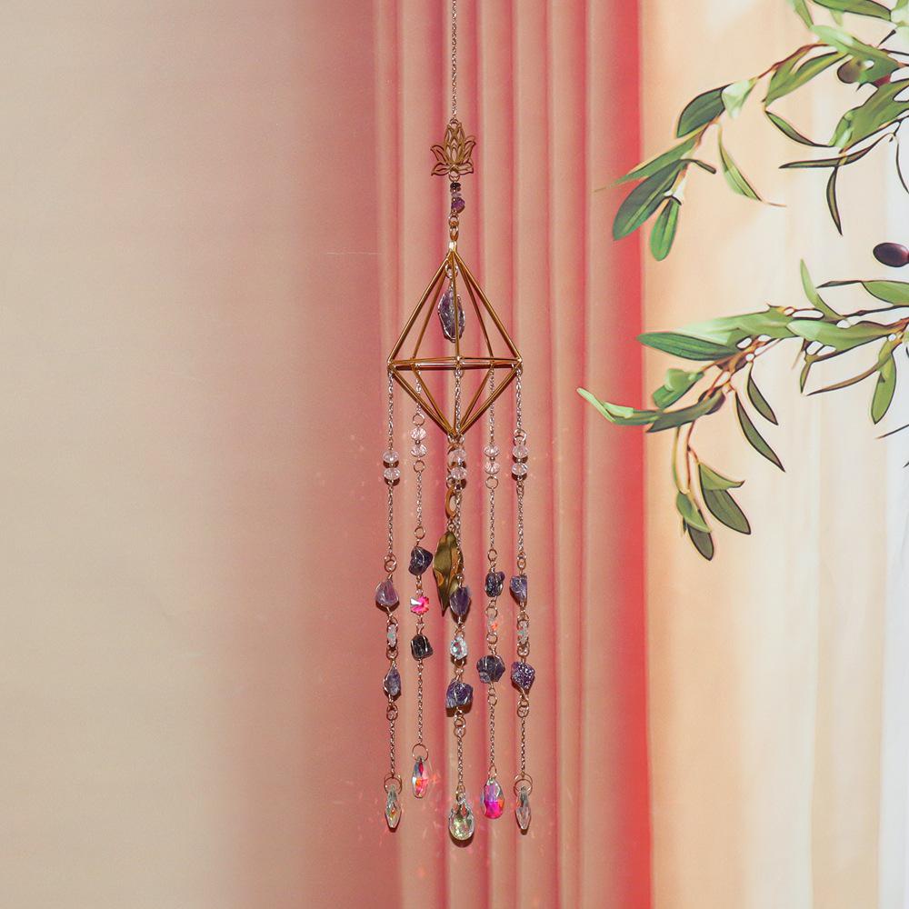Dreamy Rainbow Crystal Wind Chime - Outdoor Sun Catcher Pendant T76