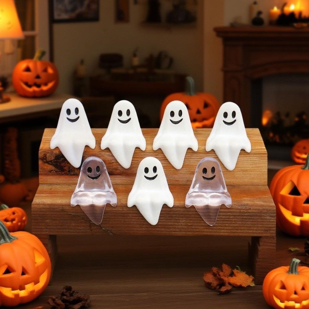 20pcs Sitting Pose Joy Garden Ghost Ornament Halloween Ghost Statue Decorations  Desktop Decoration