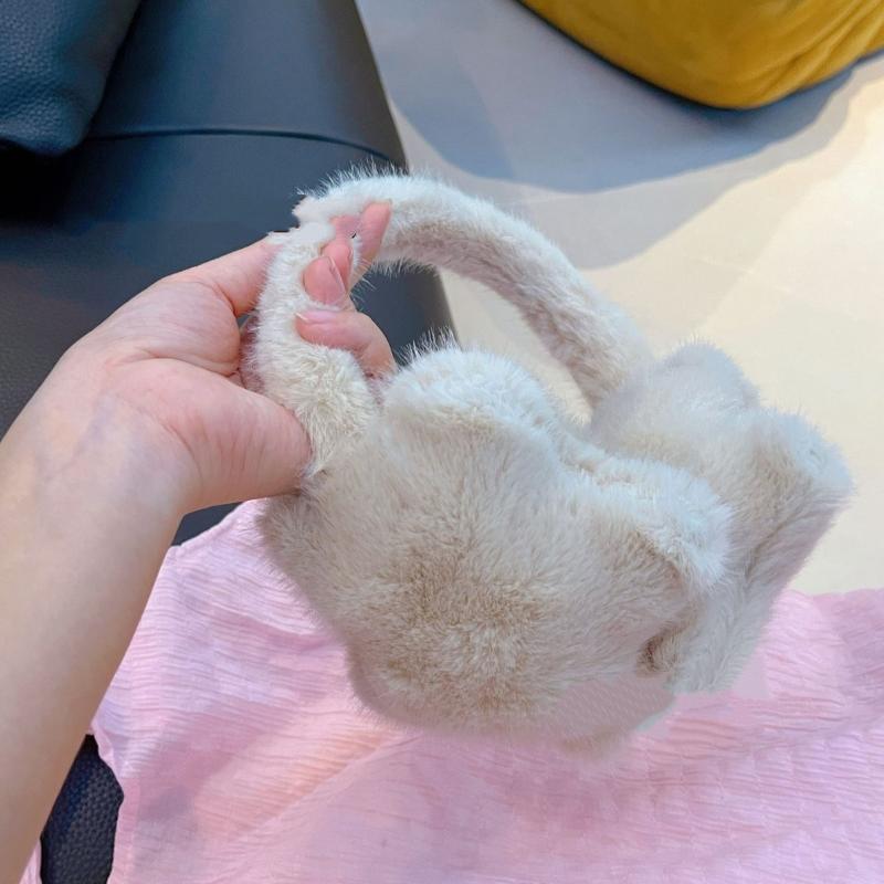Cute Windproof Ear Protection Star Earmuffs Plush Fluffy Outdoor Winter Warmth Ear Muffs Sweet Cycling Ear Cover Accessories