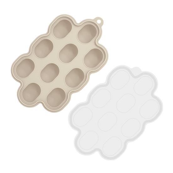 Silicone Toddle Food Freezer Tray with Lid BPA-Free Breastmilk Storage Container Nibble Tray for Teething Ice Cubes Fruit Purees