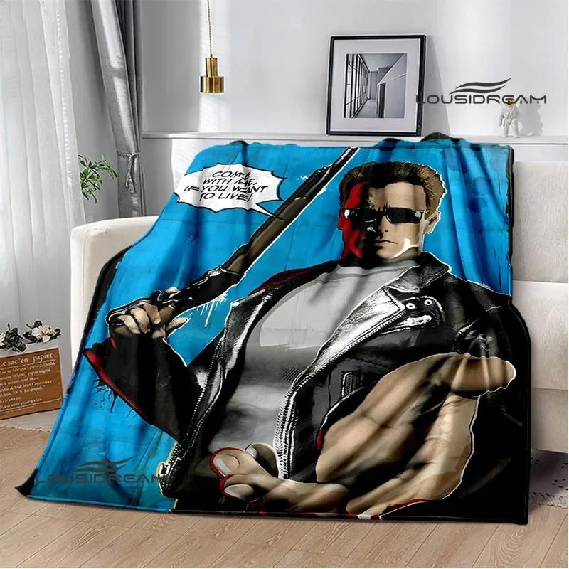 Schwarzenegger Terminator print blankets Children's warm blanket soft and comfortable blanket home travel blankets birthday gift