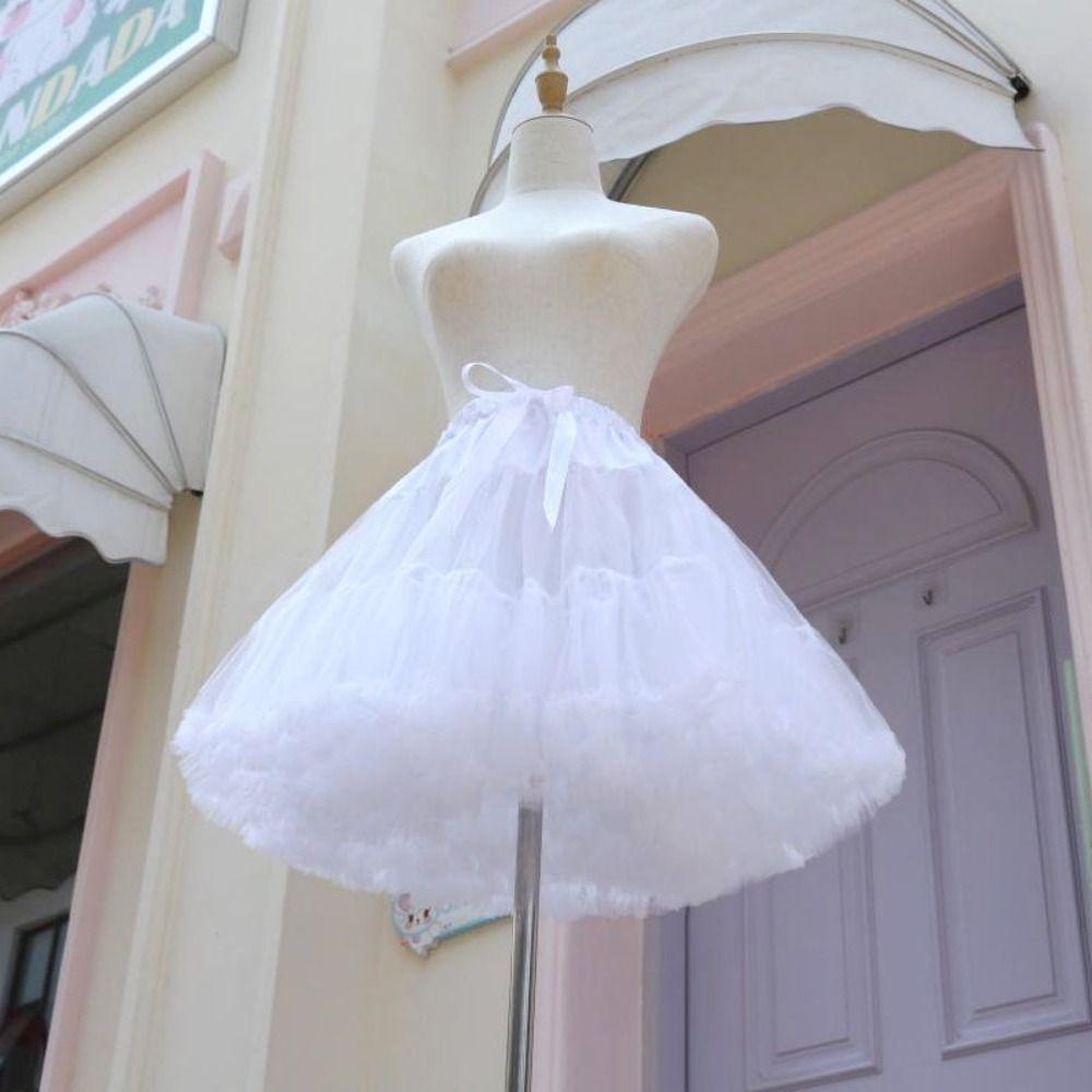 Mesh Short Dress Jupon Fille Multilayer Cosplay Crinoline Underskirt Petticoats for Wedding  Girls