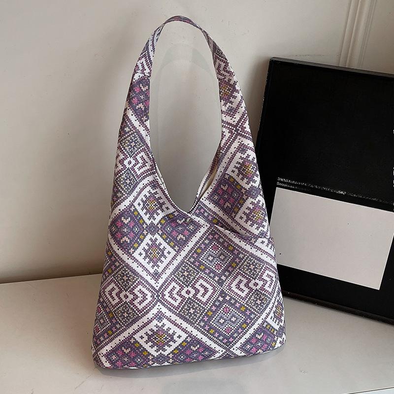 Large-capacity Ethnic Commuting Bag, Fashionable Single-shoulder Bag, and Niche Tote Bag for Classes