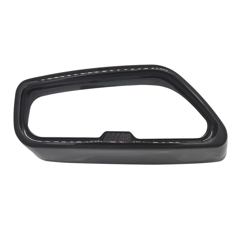 BMW 5 Series (2018-2021) Black Stainless Steel Exhaust Cover with Logo