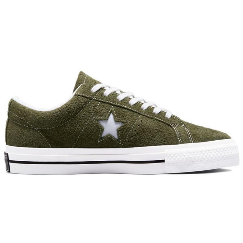 Converse One Star Series Unisex Low Canvas Shoes Vintage Casual Olive Green 171585C