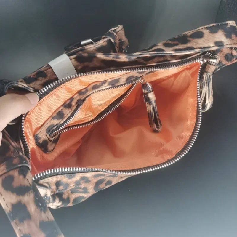 Autumn New Arrivals Women's Leopard Pattern Chest Bag Trend High Quality Shoulder Crossbody Bag Hobo Purses Handbag Shopper