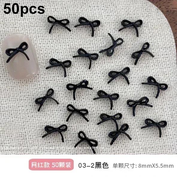 French Ribbons Colorful Resin Cute Bowknot Charm Leopard Print Bow Tie Nail Art Decorations Manicure Tools Accessories Wholesale