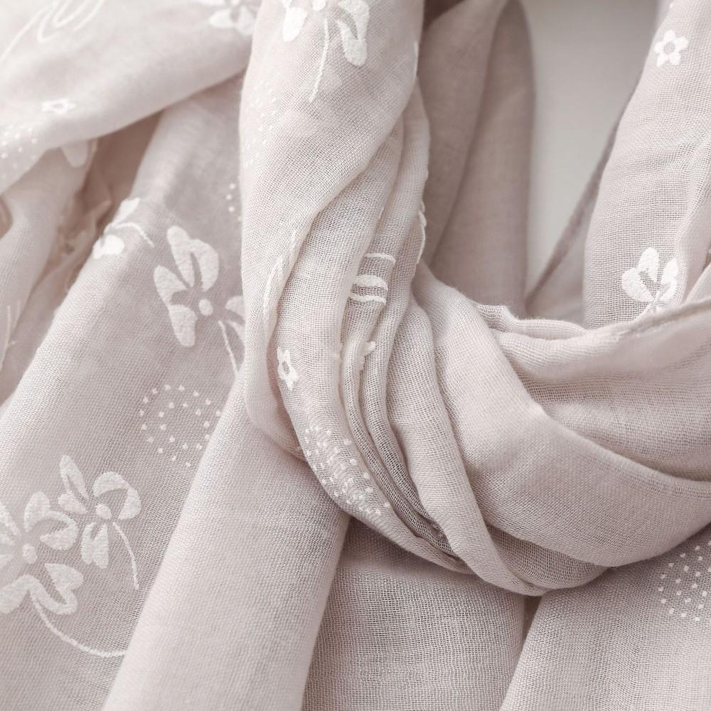 Retro Foulard Hijab Elegant Shawls Wraps Literary Female Headscarf Spring Summer Autumn for Women