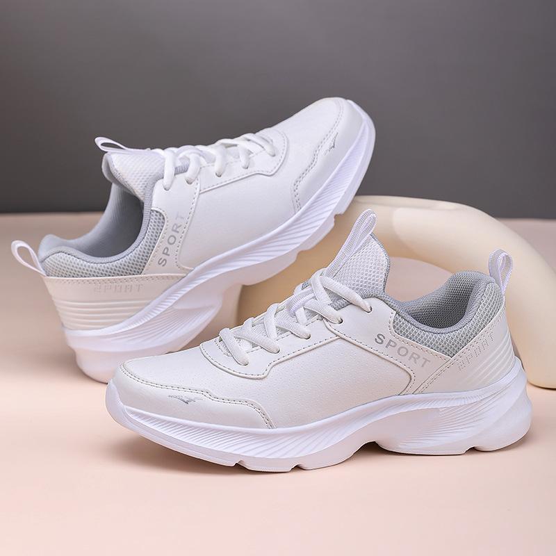 Women's Shoes Flat-bottomed Sports and Leisure Shoes Women's Little White Shoes Large Size Autumn and Winter Waterproof Women's Shoes Leather Surface