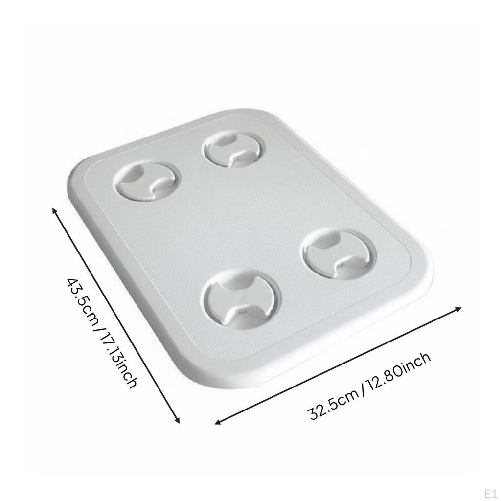 Boat Access PreDrilled Holes Rectangular Rotating Handle Deck Plate for Yacht