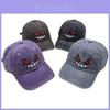 Cappellino da Baseball Ricamato Pokmon Gengar con Visiera Parasole per Fan Estivi all'Aperto