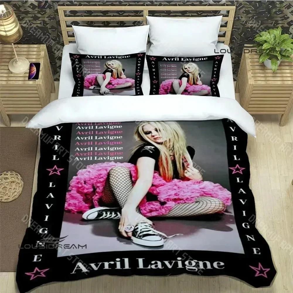 Singer AVRIL LAVIGNE Printed Bedding Sets exquisite bed supplies set duvet cover bed comforter set bedding luxury birthday gift