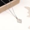 Unisex Oval Plate Cross Necklace: European & American Hip Hop Style in Stainless Steel