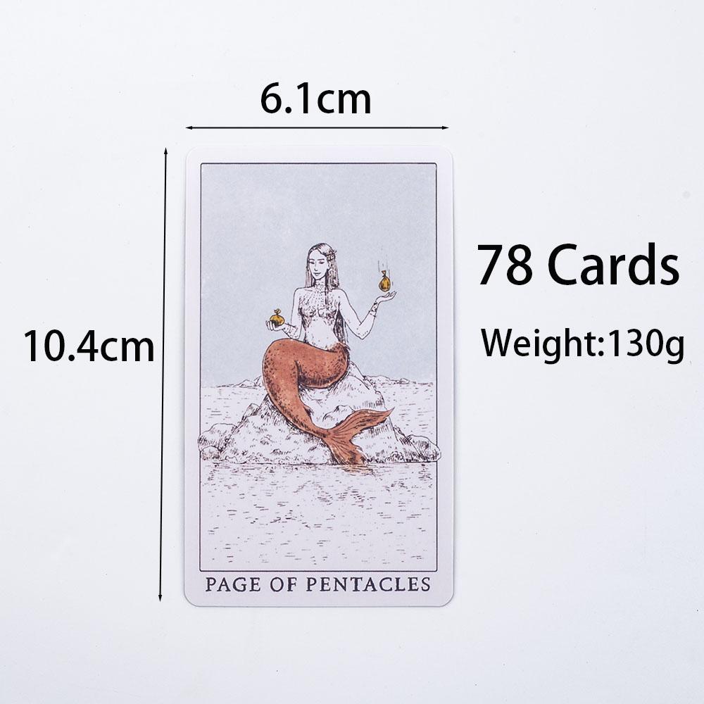 Ocean Themed Tempest Tarot Deck 78 Card Divination Set 10.4*6.1cm Beautifully Designed for Board Games and Tarot Reading