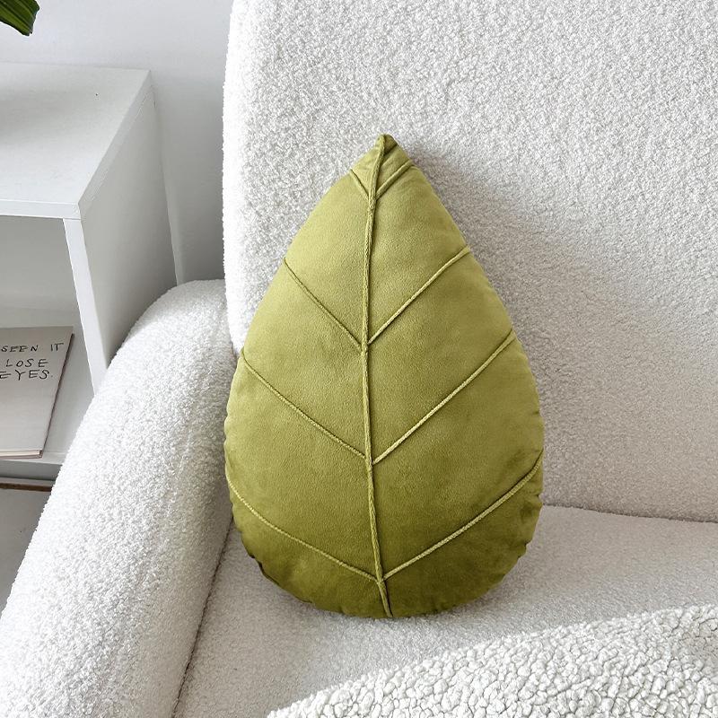 

Christmas Decoration Leaf Shaped Pillows Nordic Style Minimalist Sofa Waist Cushion Living Room Home Decor Headboard Cushions 38x25cm