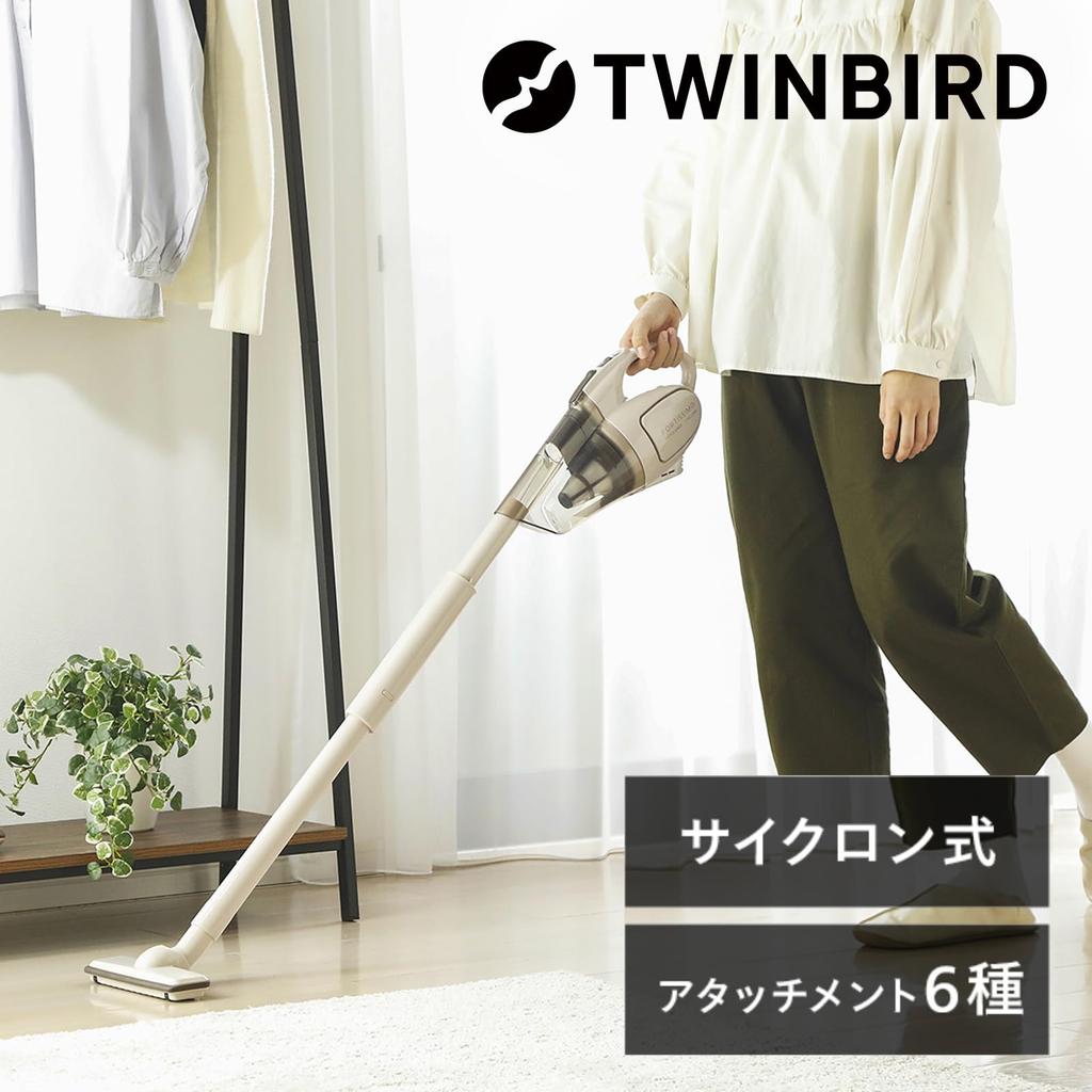 Dvojitý vysavač Bird Bezdrátový praktický vysavač Satrina Dobíjecí cyklonový typ Výkonný Ivory HC-5247VO