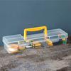 Multipurpose Transparent Organiser Box For Home Repair Tool Easy Carry Handle And Plastic Construction Toolbox