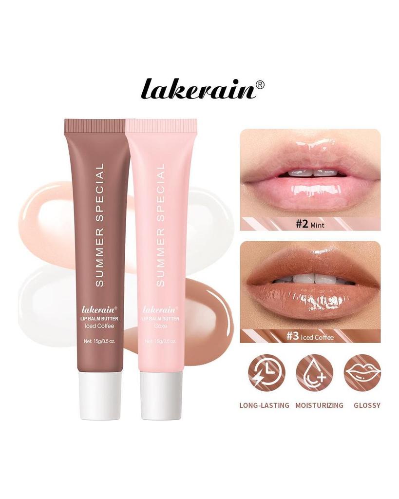 Lakerain Baume à lèvres au beurre d'été Hydratant Brillant à lèvres hydratant