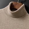 Men's High Neck Knit Sweater - Warm & Versatile Long Sleeve for Autumn/Winter