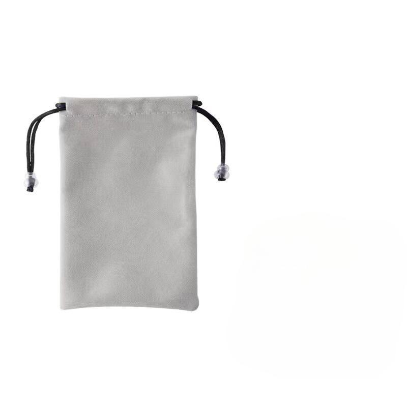 1Pc Drawstring Bluetooth Headset Bag Bag Thickened Storage Bag Mobile Phone D Power Bank Camera Bag Flannel Bag Cc Wireless Mouse