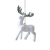 Christmas Reindeer Pendant: Glittering Flocked Ornament for Trees