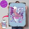 Web Ramen D Texture Printed Poster Custom Vintage Metal Tin Plate Sign for Wall Art Home Decor Living Room Bedroom Decorations