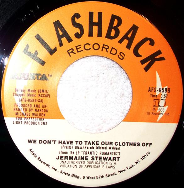 7inch Record JERMAINE STEWART  We Dont Have To Take Our Clothes O AFS9589 Flashback Recor 1986 US Pop Used
