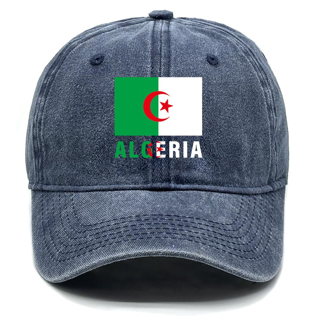 Flag Of Algeria Caps 100% Cotton Snapback Baseball Hat Man Caps Fit Simple Adjustable Baseball Caps One Size Fits All