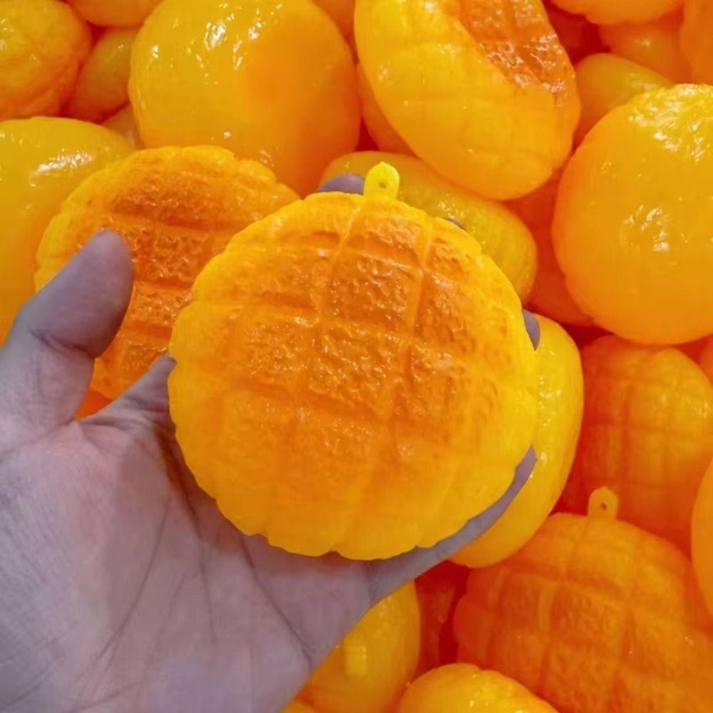Non-Bounce Pineapple Bun Squishy Food-Shaped Squeeze Toys Portable Sensory Fidget Ball Xmas Gift