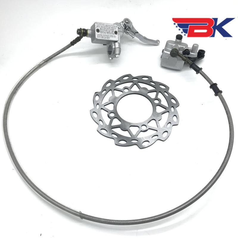 110cc 125cc Atv Quad Dirt Bike Front Brake Hydraulic Caliper Brake Disk Disc Brake Pads Handbar Assy