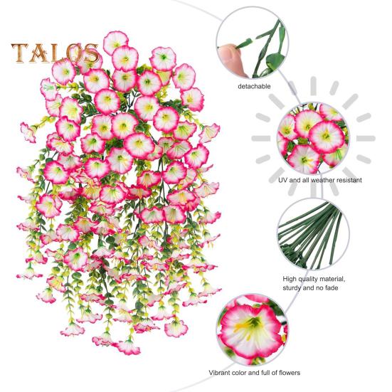 Simulated Morning Glory Exquisite Craftsmanship Artificial Flowers Vibrant Color Easy To Maintain Festive Party Decor