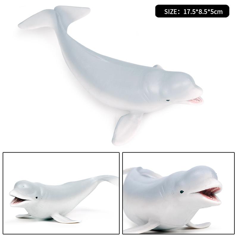 Oenux Ocean Animal Savage Megalodon Beluga Big Shark Orca Sperm Blue Whale Action Figures Sea Life Model Educational Kids Toy