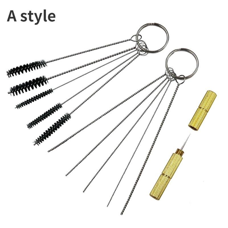 Airbrush Cleaning Kit Airbrush Cleaning Brush Cleaning Scrape Spray Gun Cleaning Repair Tool Kit Needle Brush Set Cleaning Tool Blue