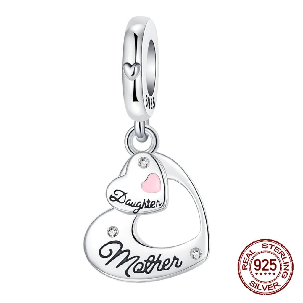925 Silver Family Grandma Love You Mother Beads Pandent Charm Fit 4MM Hole Diameter Bracelet DIY Bead Ms Jewelry Gift