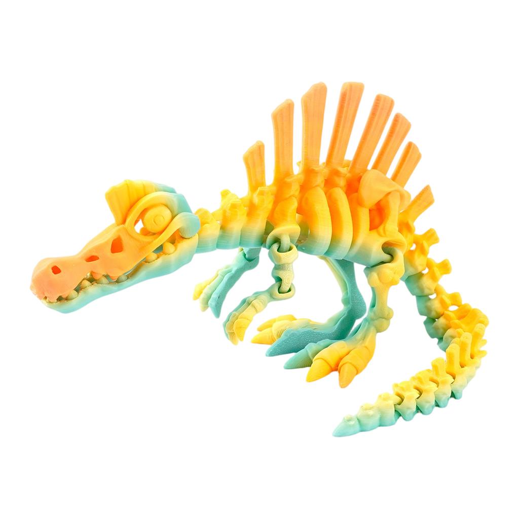 3D Printed Spinosaurus Dinosaur Skeleton Model Educational Puzzle Toy for Assembly and Display Suitable for Science and Learning Projects