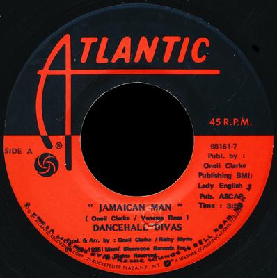 7inch Record DANCEHALL DIVAS - Jamaican Man 981617 Atlantic 1995 Jamaica Rap & Hip-Hop/R&B Used