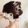 13cm Chiffon Bead Tassel Hair Claw Jaw Elegant Fairy Butterfly Hair Clip Crab Girls Large Hairpins For Women Hair Accessories Headwear